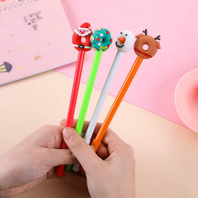 Christmas student gifts small gifts prizes donuts Christmas gel pen cartoon gel pen stationery wholesale