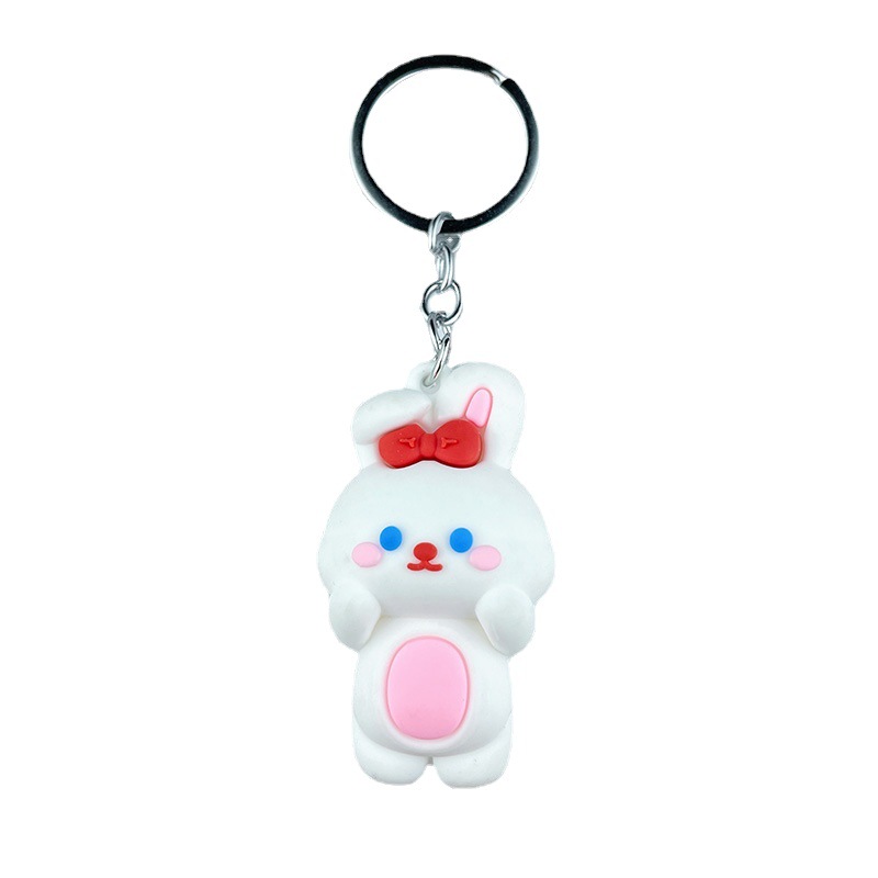 Cartoon Creative Puppy Bear Rabbit Monkey Doll Cute Animal Doll Keychain Car Pendant Bag Accessories