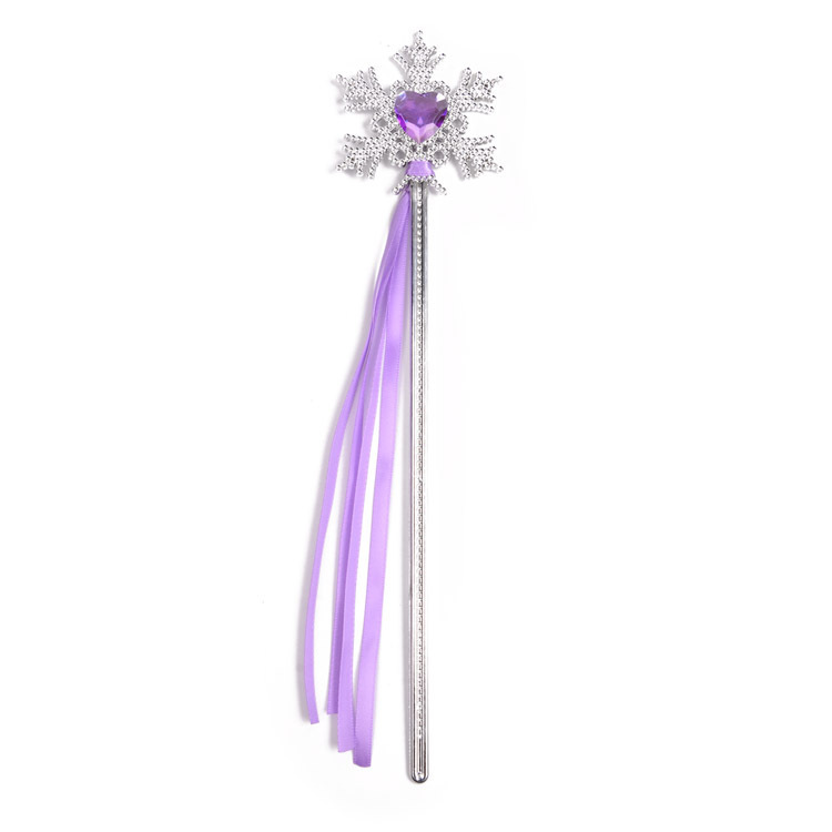 Factory Ice Snow Snowflake Shape Princess Rafferie Magic Snowflake Stick Girls Birthday Gift Children Plastic Fairy Stick
