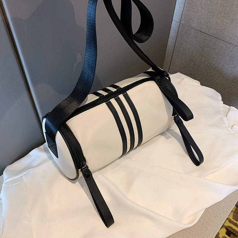 Popular Cylinder Bag 2024 New Casual Bag Women's Crossbody Bag Broadband Sports Nylon Bag Shoulder Bag