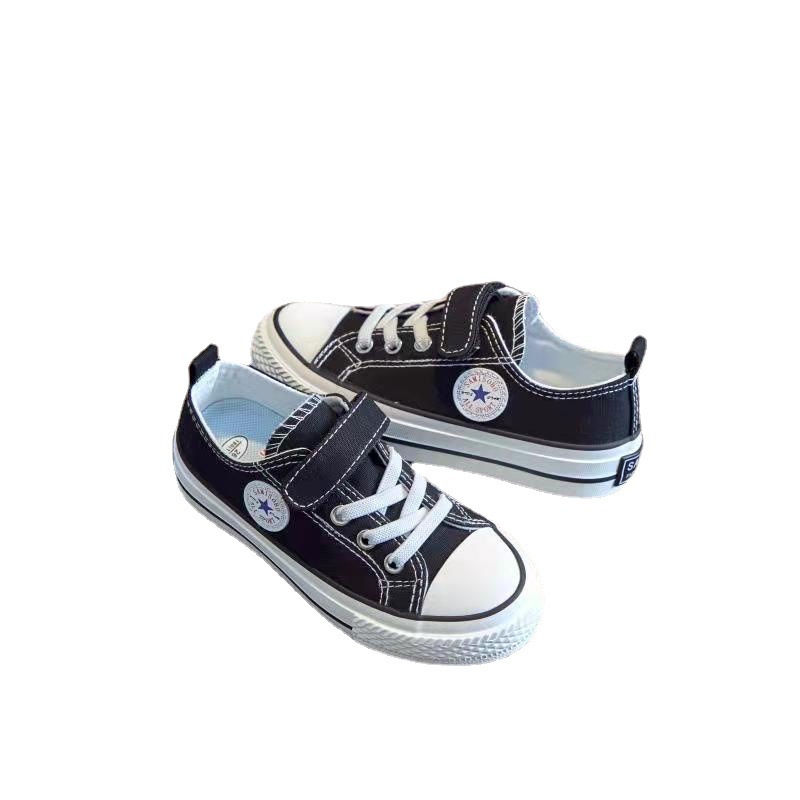 Xiaomei and Xiaobao 2023 Spring Children's Low-top Canvas Shoes Vulcanized Shoes Breathable Sneakers Casual Children's Shoes 1635