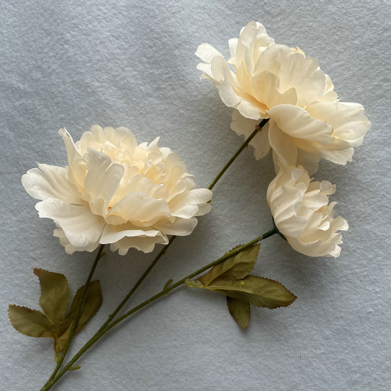 Silk Cloth Cacino Peony Simulation Bouquet Living Room Home Furnishing Decorations Ornaments Indoor Dining Table Coffee Table Fake Flowers