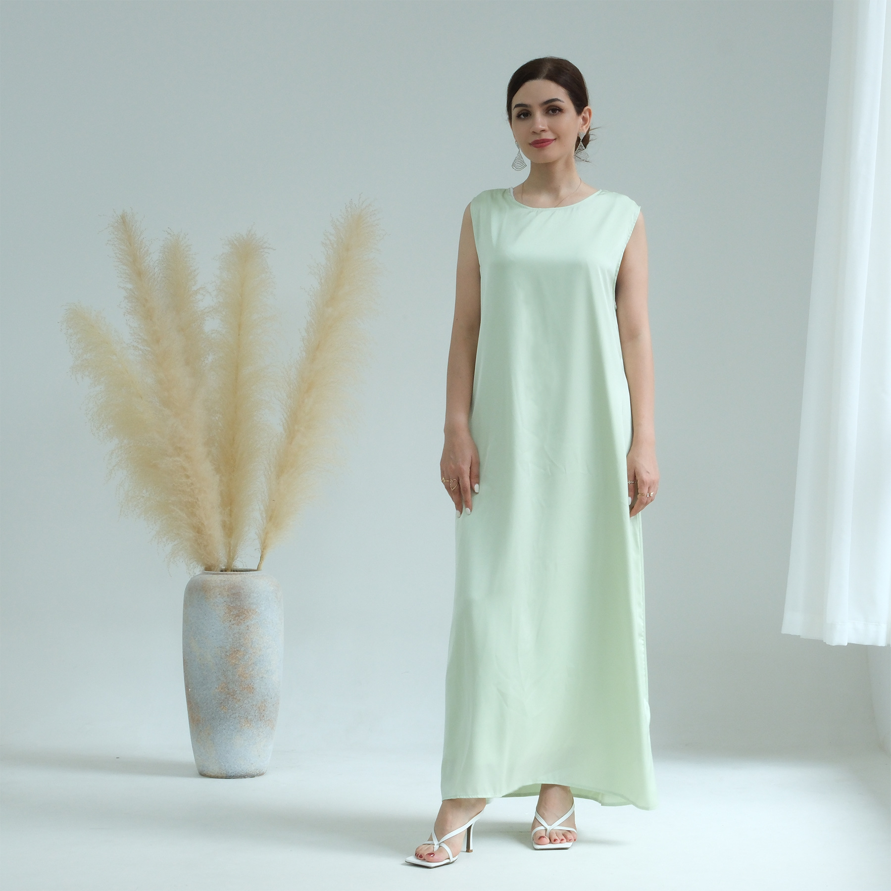 Loriya AliExpress Amazon Dubai spring and summer Daily solid color bottoming vest dress LR635