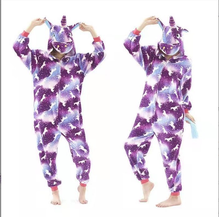 Autumn and Winter flannel children's animal one-piece pajamas turtle gilding dot rabbit new gray wolf Baby Baby Baby Jumpsuit