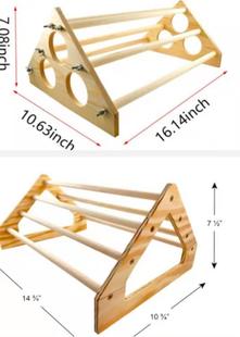 Factory wholesale ornamental chicken stand pet chicken wooden stand cock hen 7 stand parrot toy