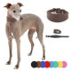 Full Grain Cowhide Widened Protective Fine Dog Leather Collar Pet Collar Dog Anti-Le Greyhound Leather Collar