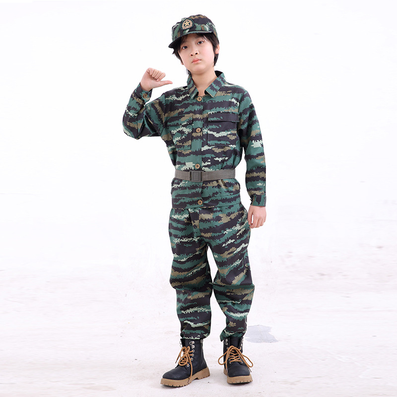 Children's camouflage clothing long short sleeve suit primary and secondary school kindergarten boys Girls Scout training summer camp performance clothing