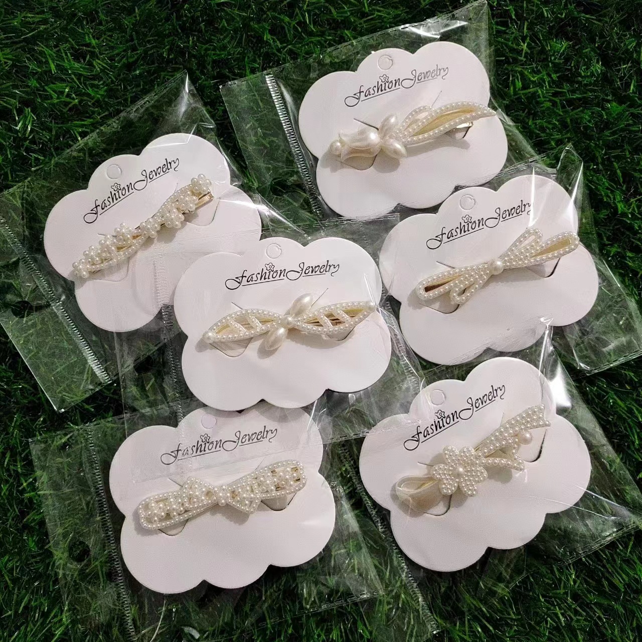 New Pearl hairpin duckbill clip broken hair finishing Internet celebrity word clip girl bangs clip push small gift
