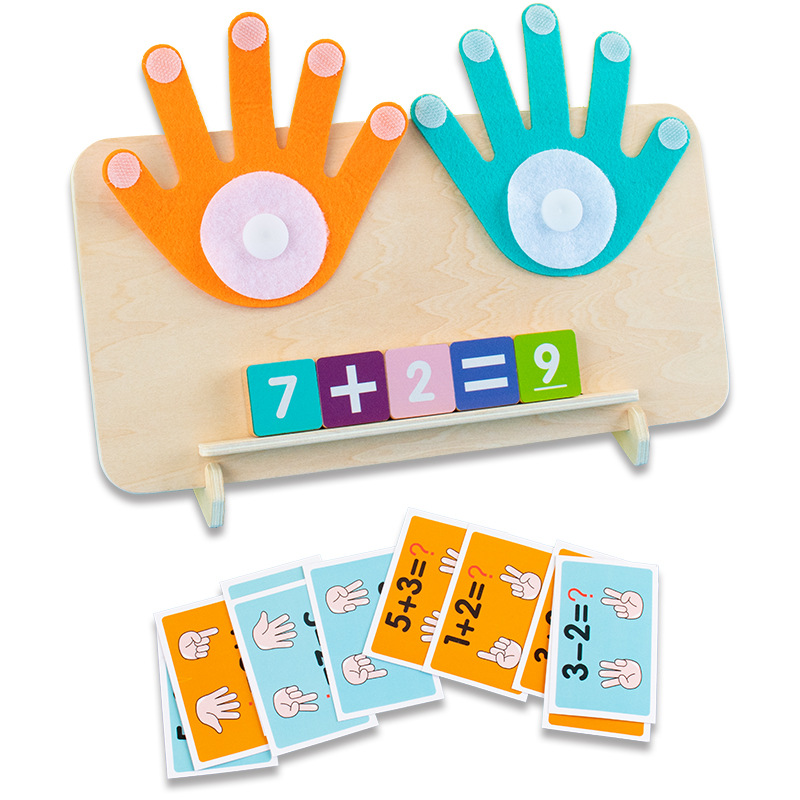 Children's Montessori digital teaching aids kindergarten learning addition and subtraction finger math cognition intelligence arithmetic toys