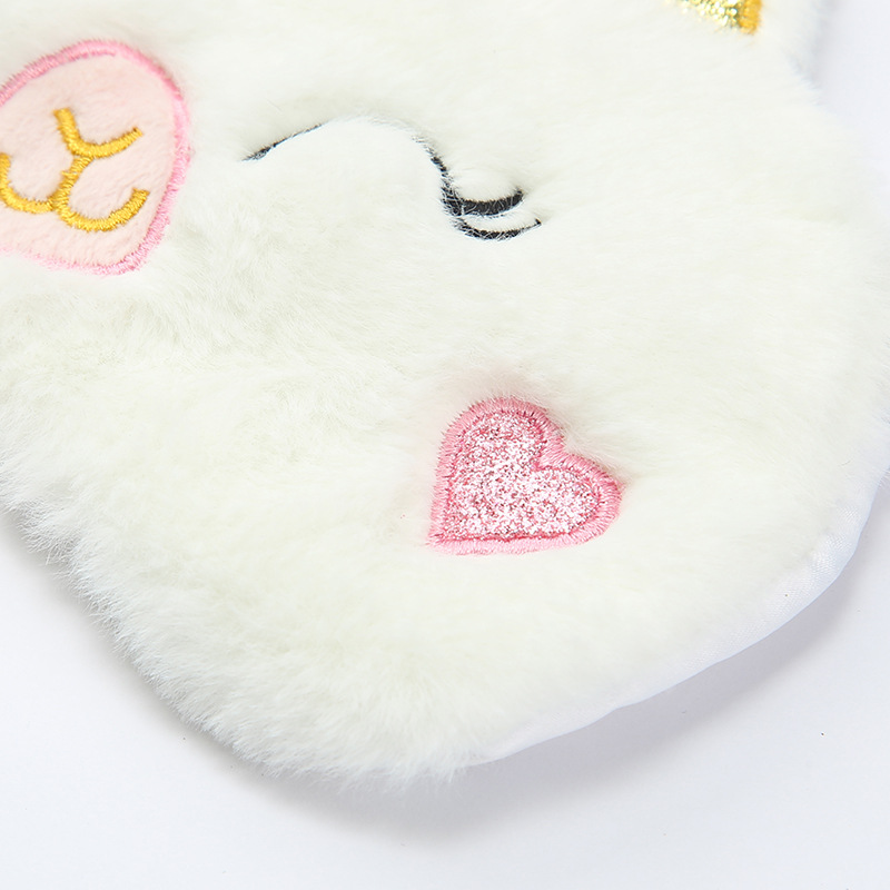 Imitation rabbit hair cute children cartoon eye mask lunch break shading comfortable sleep eye mask manufacturers wholesale