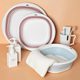 Portable Silicone Foldable Washbasin Vegetable Washing Basin Student Dormitory Plastic Foot Washing Basin Multi-purpose Basin