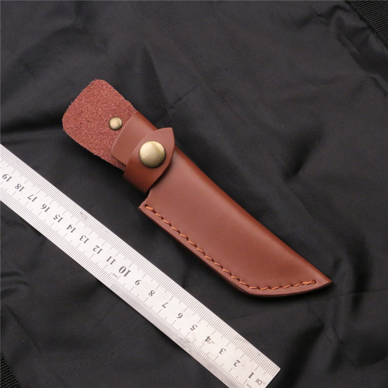 Wholesale new style knife sheath outdoor leather knife sheath cowhide knife cover portable anti-body knife leather knife sheath fruit knife sheath