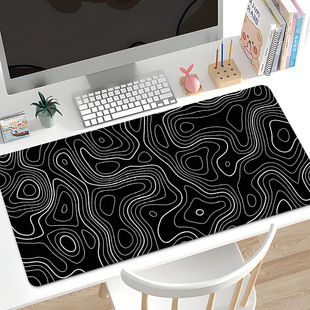 Amazon cross-border heat map abstract line mouse pad new large fluid corrugated non-slip mat factory wholesale