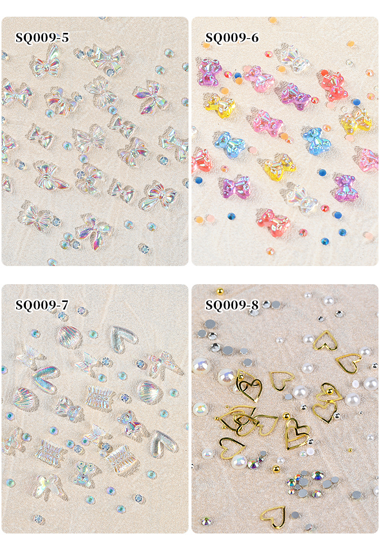 Nail Art Jewelry Internet Celebrity Popular Mixed All-match Color Diamond Camellia Butterfly_voghion.com