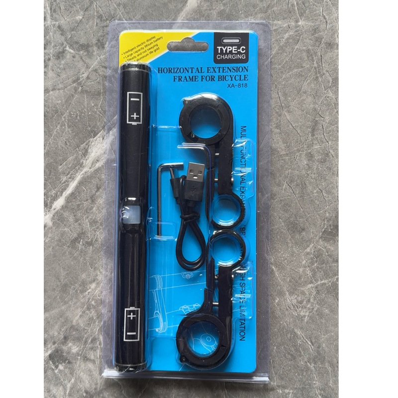 Bicycle handlebar extension frame extension frame lamp flashlight bracket clip riding equipment usb can be used as charging treasure