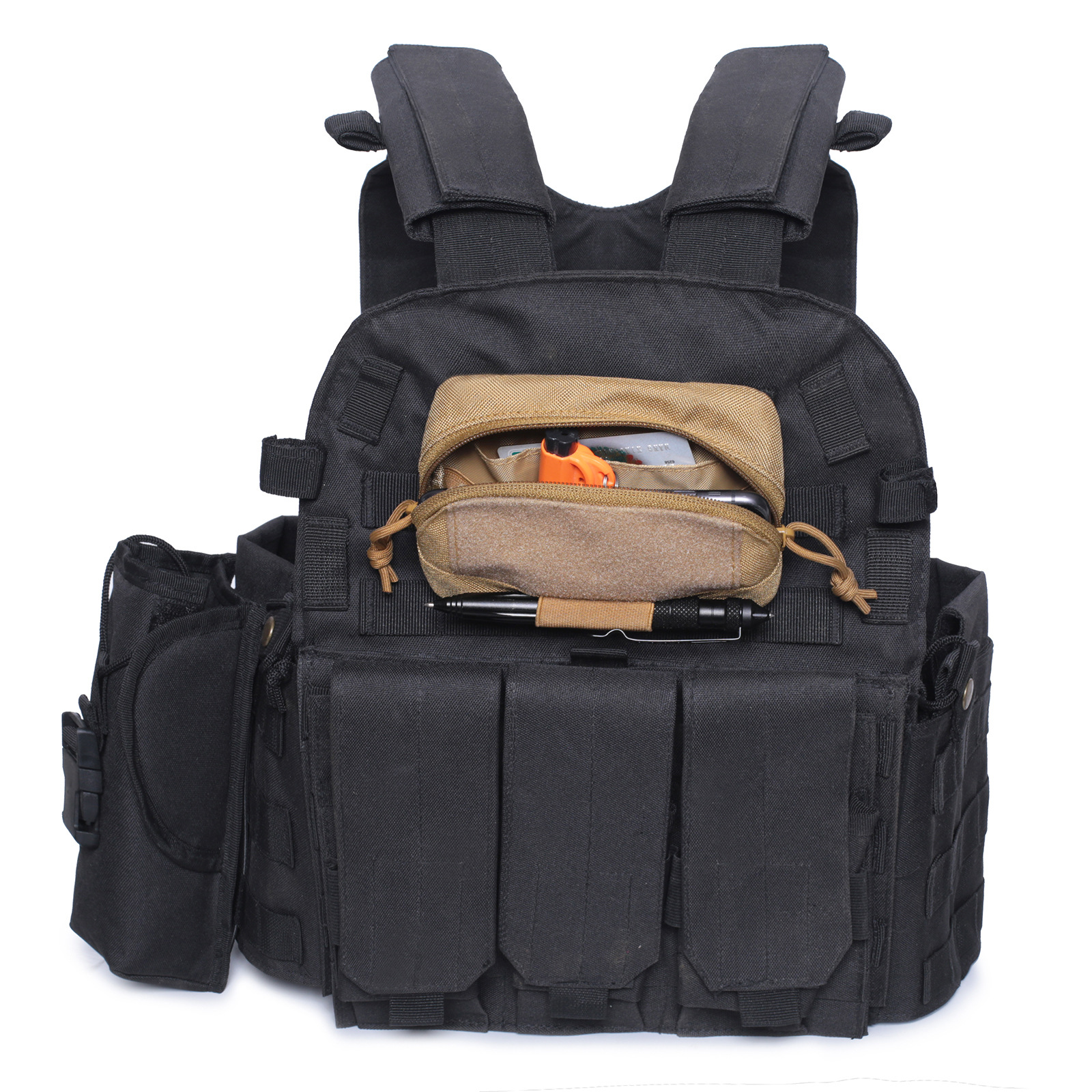 Tactical Vest Chest Hanging Bag molle Small Bag 6-inch Mobile Phone Cross Waist Bag Foreign Trade New Product Amazon Explosions Sundries Collection