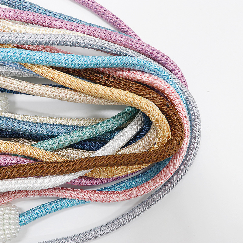 Factory spot a pair of pearl buckle creative curtain buckle strap rope curtain accessories curtain strap