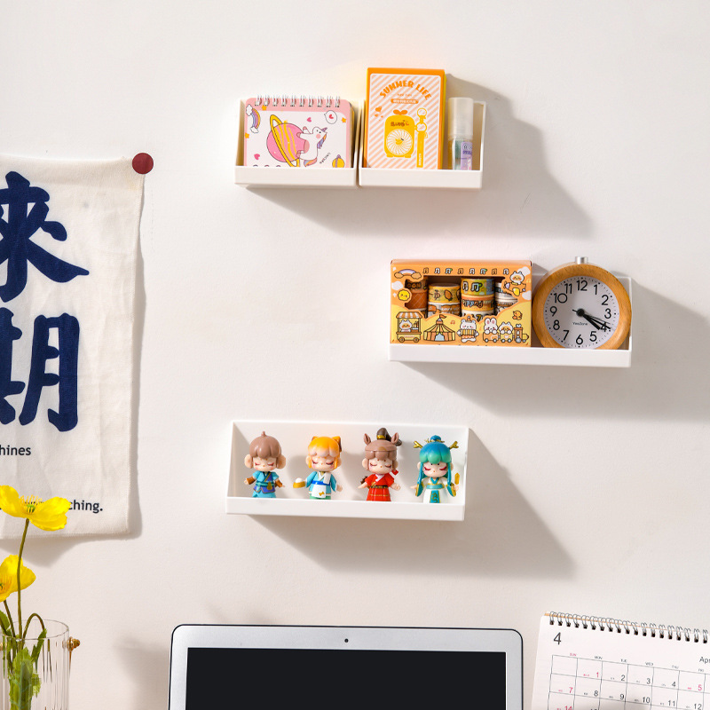 Mirror Cabinet Oblique Mouth Storage Box Lipstick Cosmetic Rack Toilet Non-Drilling Layered Classification Wall Hanging Arrangement Box
