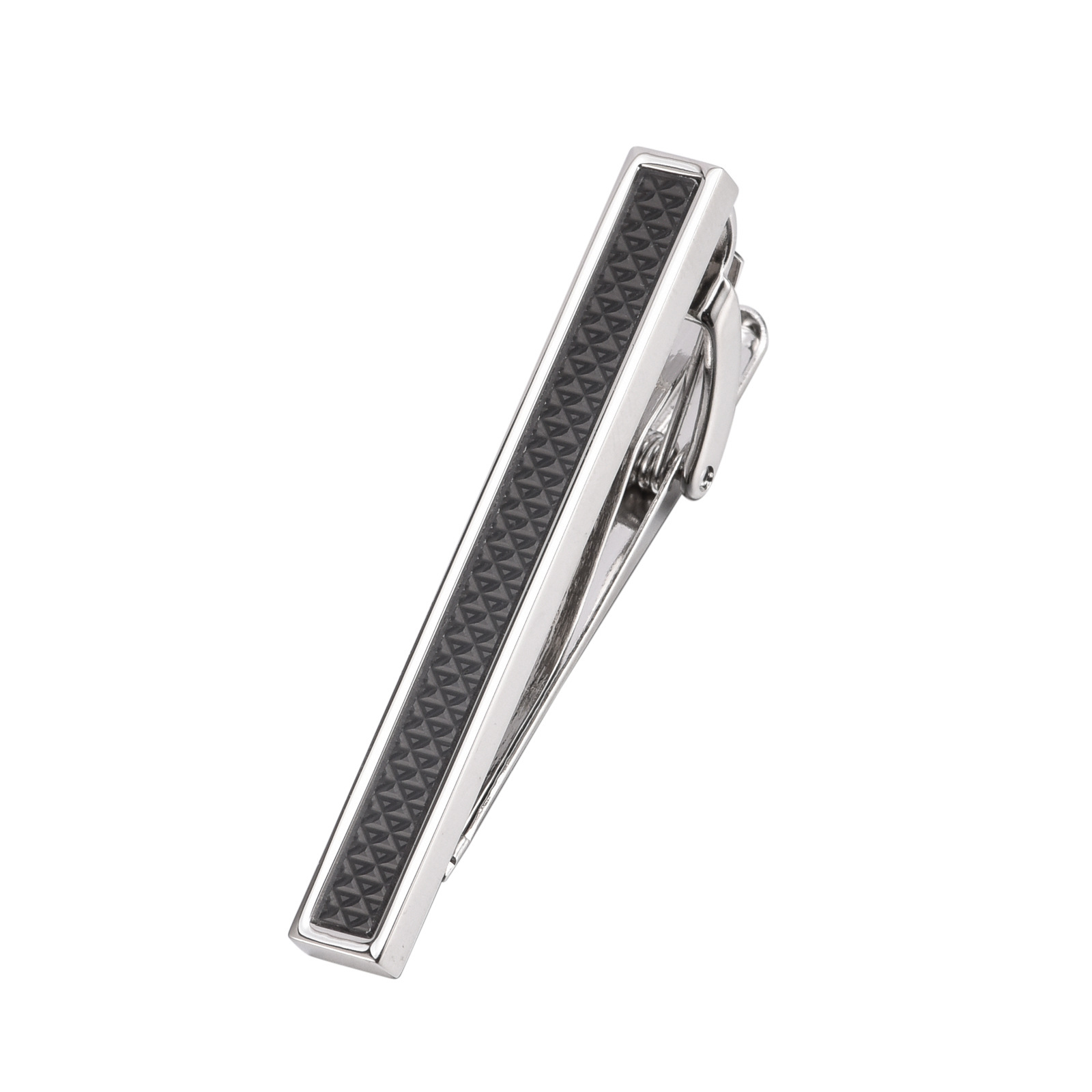 Dongguan New carved tie clip in stock geometric shape rose gold tie decorative clip suit clothing accessories