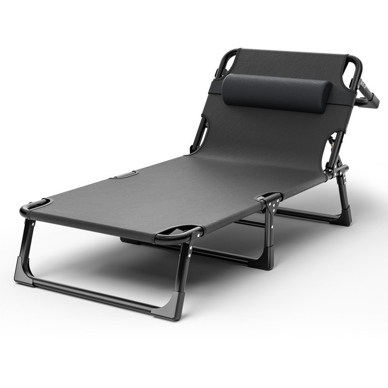 Portable multi-functional outdoor folding bed single camping lazy office recliner home accompanying bed adult