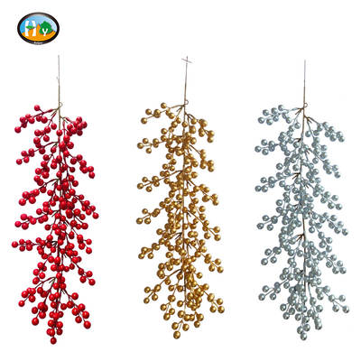 Simulation Red Fruit Wall Hanging Amazon Christmas Bubble Fruit Christmas Tree Rattan Decoration Home Wall Decoration Wall Hanging