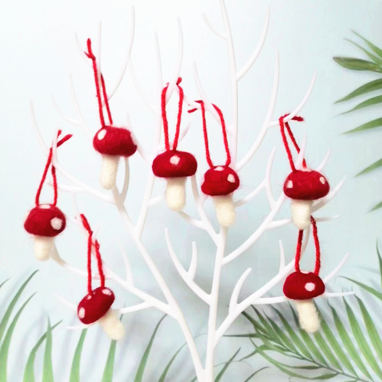 Wholesale Mushroom Decoration Christmas Mushroom Hanging Felt Mushroom Christmas Decoration Christmas Hanging Poke Mushroom