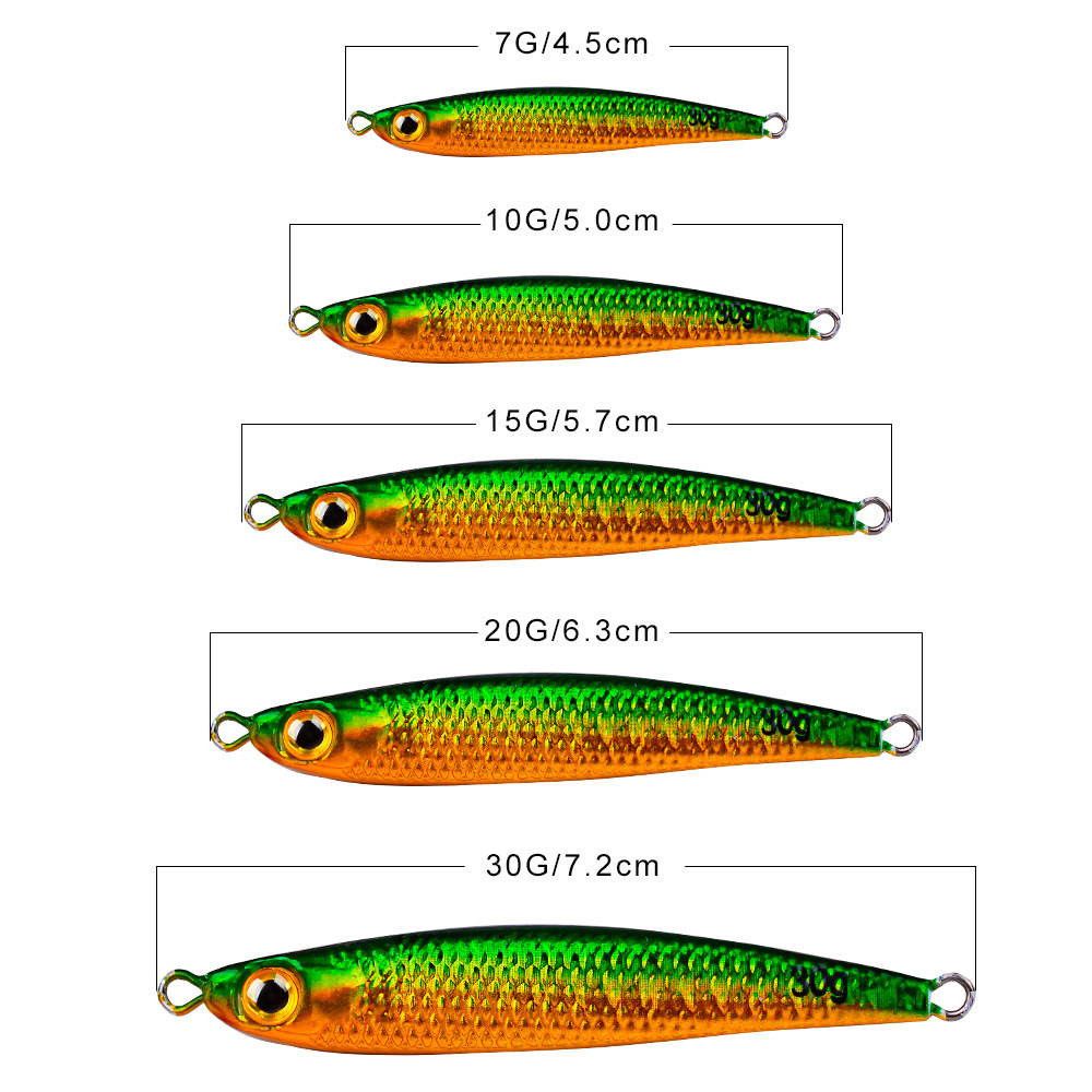 Far into the road iron plate small lead fish 7G 10g 15G 20g 30g freshwater sea fishing cocked bass Luya sequins