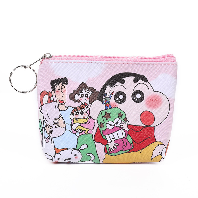 New Crayon Shin Children's Cartoon Bag Coin Purse Simple Men's and Women's Student Wallet Storage Bag Factory Direct Supply