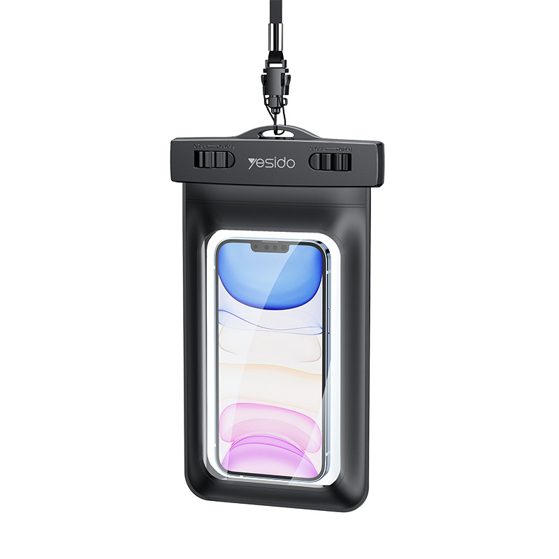 yesido mobile phone protective case outdoor swimming waterproof case 6.8 inch drifting water splashing large size waterproof bag cross border