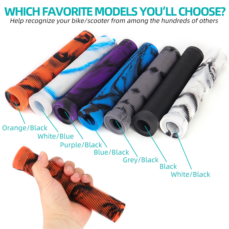 Bicycle dead-speed car lengthened rubber handle cover extreme scooter handle cover thickened non-slip shock-absorbing soft grip