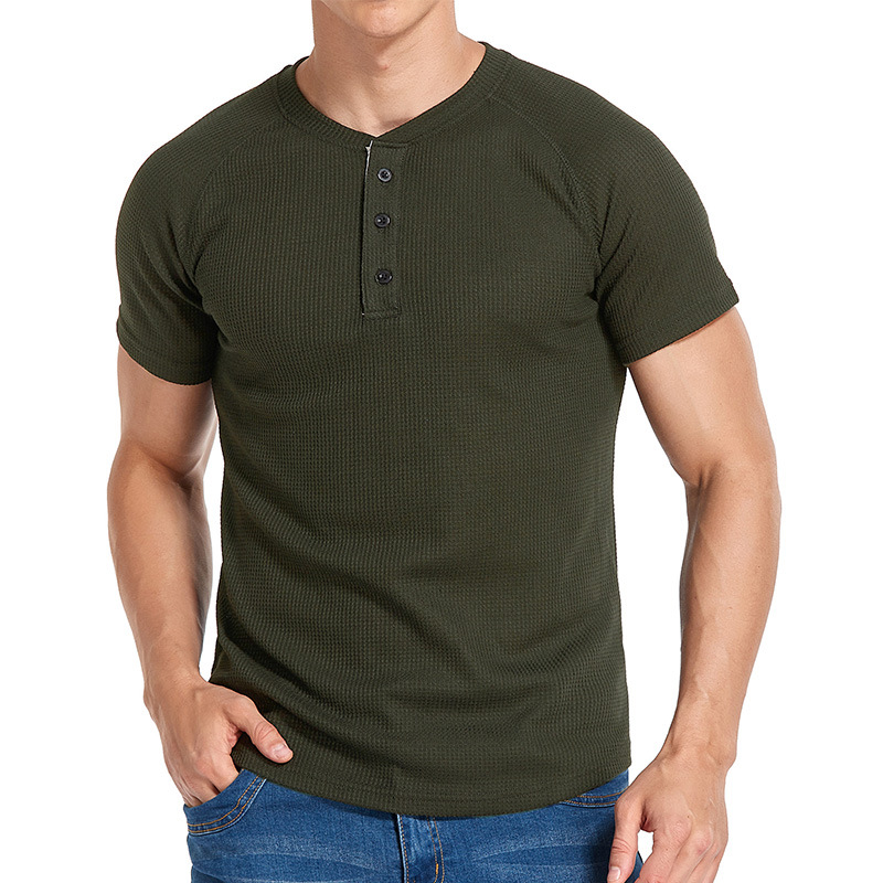 Henry Short-sleeved T-shirt Men's Summer New Casual Solid Color Men's T-shirt Men's Wear