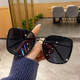 Sunglasses Women's Summer 2025 New Fashion Retro High-end Sunglasses Anti-ultraviolet Big Face Slimming Hair
