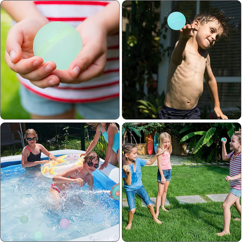 Amazon Explosions Summer Outdoor Water Fight Interactive Reusable Magnetic Glowing Snap Silicone Water Polo