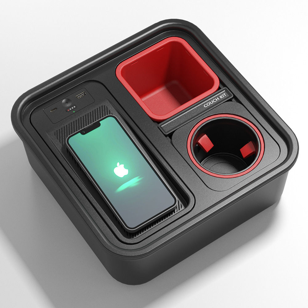 New wireless charging mobile power gyroscope anti-inverted cup holder multifunctional indoor outdoor snack box storage box