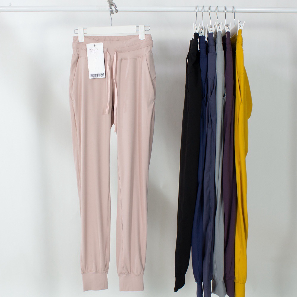 Spring and Autumn New Yoga Clothing Women's Drawstring Elastic High Waist Leg Jogging Pants Women's Sports Fitness Casual Trousers