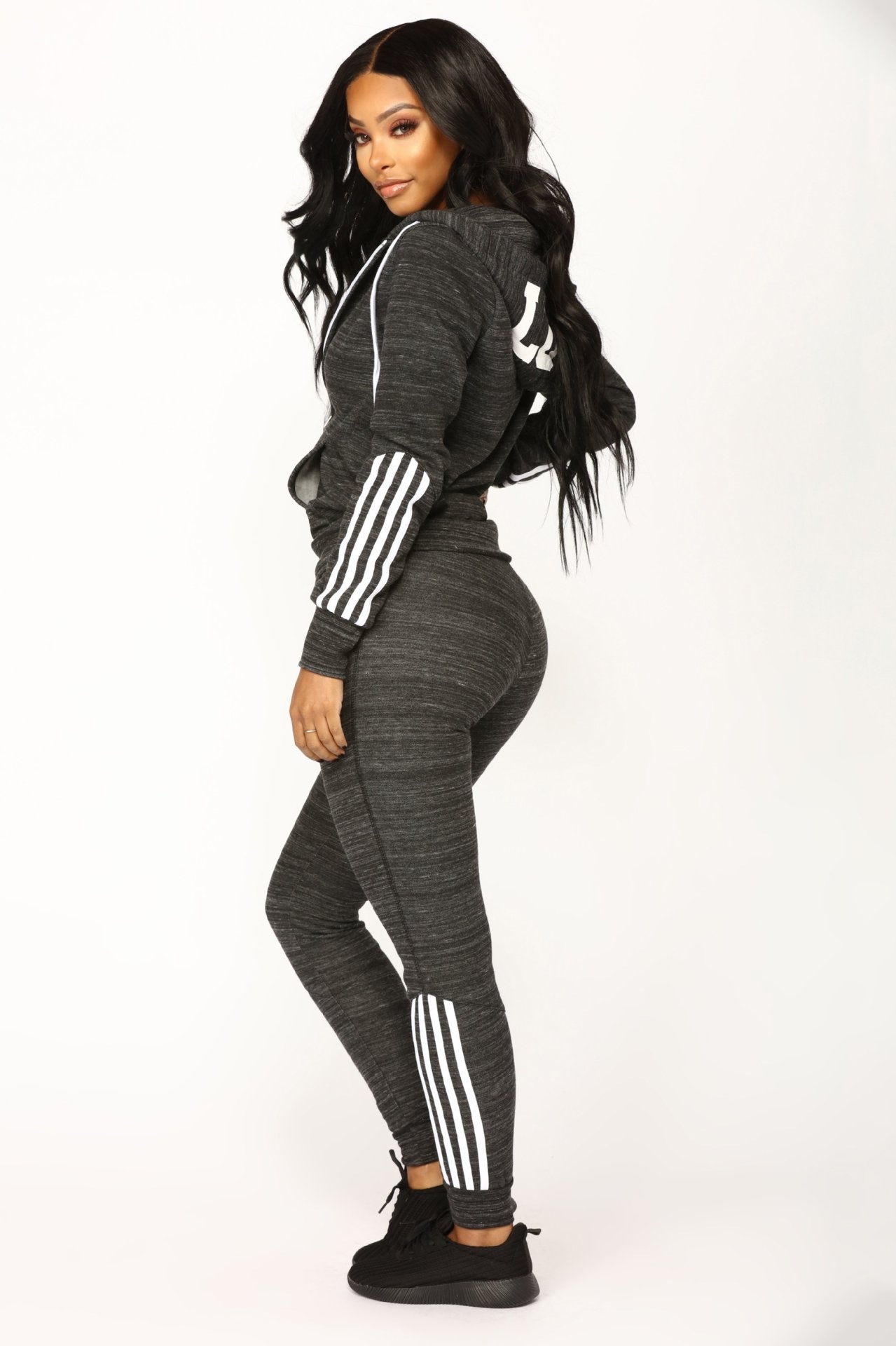 Cross-border foreign trade spring and autumn women's casual long-sleeved two-piece suit sports hooded women's jogging suit foreign trade European size