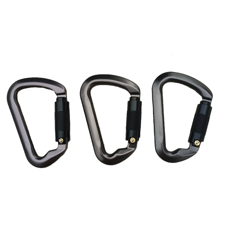 新型アウトドア用品消防ロッククライミング高所作業安全ボタン自動ロック航空アルミ登山ボタン30KN|undefined