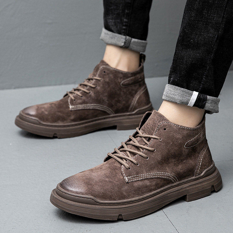BUFFNY2023 spring new high-top height increasing workwear British street casual style trendy Martin boots men 936