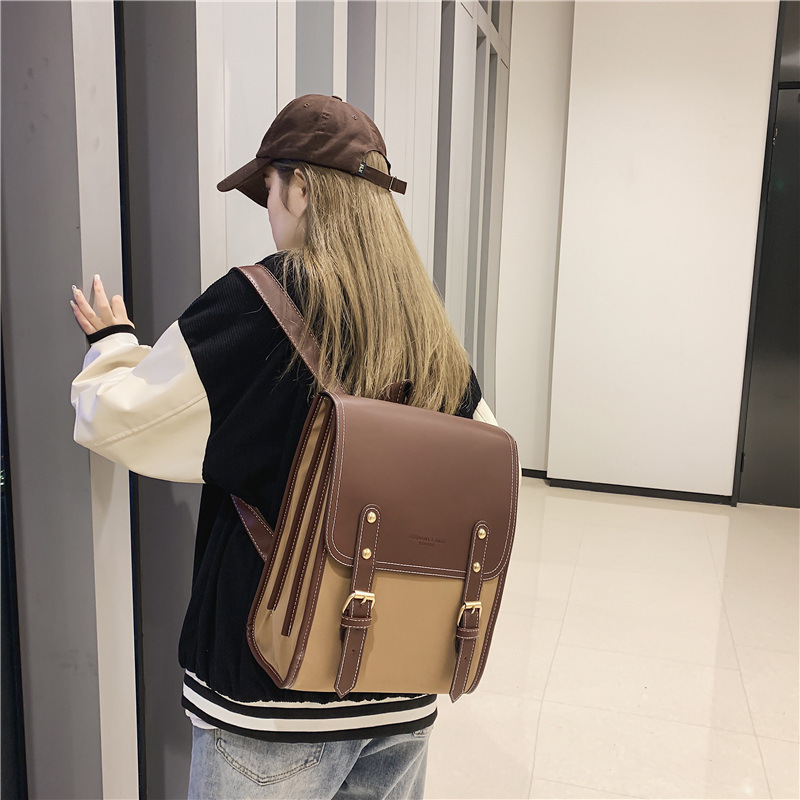 Korean-style ins Antique Backpack Women's Campus Mori Retro All-match Large Capacity Student Schoolbag Computer Backpack