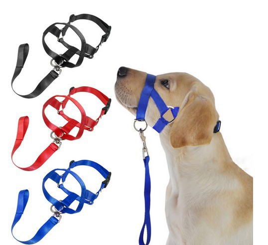 Factory Direct Pet muzzle nylon dog muzzle Dog Mouth rope anti-barking anti-bite explosion-proof punching pet training dog rope