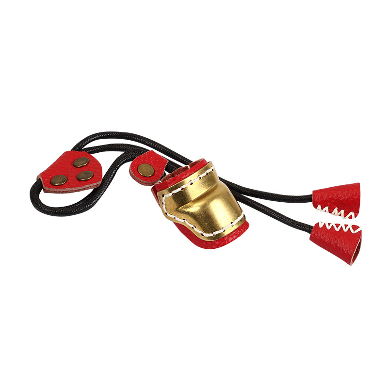 Manufacturers new traditional bow brass finger Mongolian archery spreading cowhide finger protection adjustable archery equipment