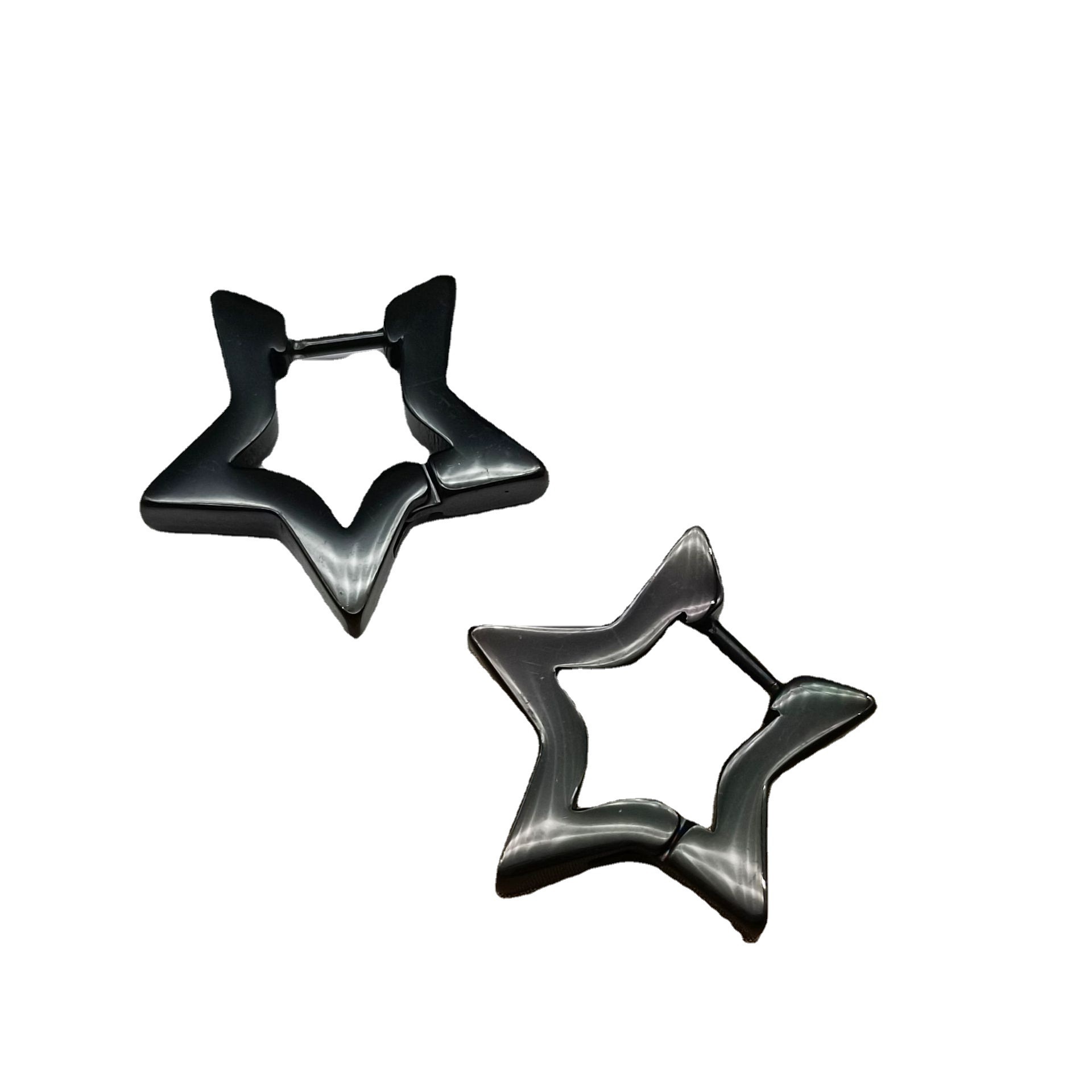 2022 cross-border spot stainless steel simple personality five-pointed star earrings earrings earrings earrings wholesale