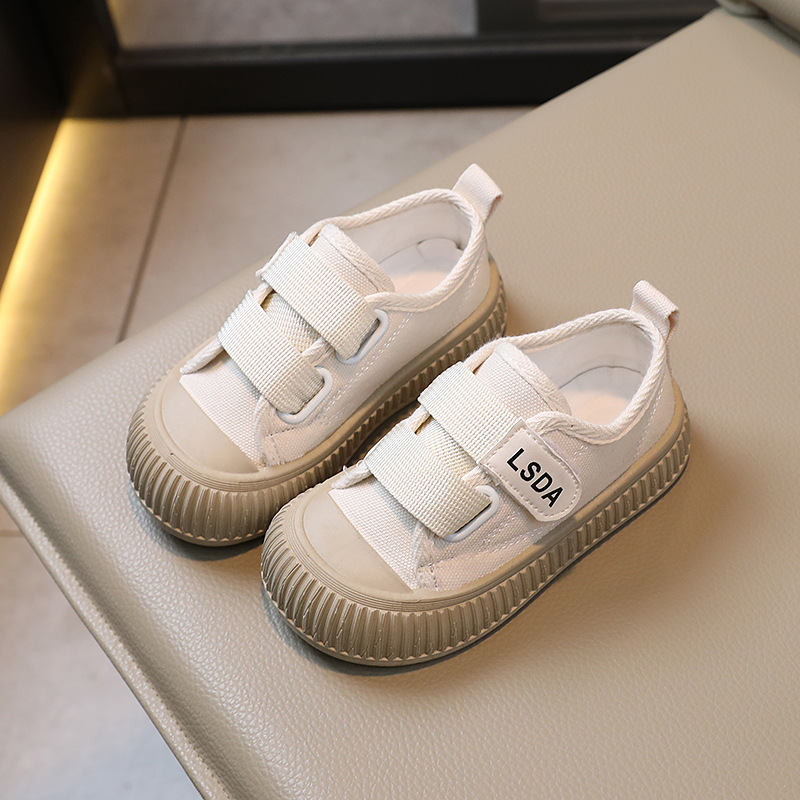 Girls' shoes 2023 Spring and Autumn new boys' Korean style soft bottom canvas shoes baby fashion casual shoes biscuit shoes