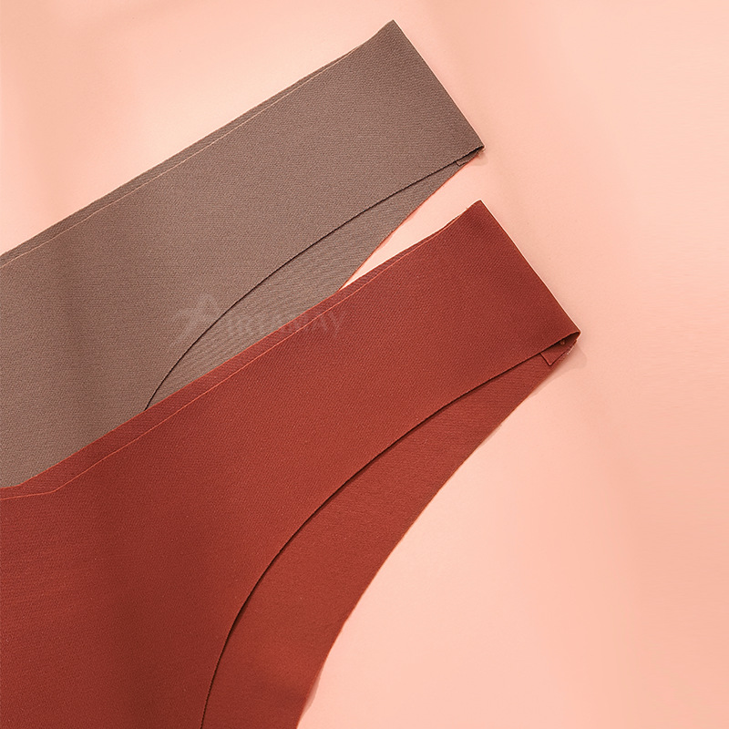 Europe and the United States low waist cross-border foreign trade ice silk seamless ladies underwear invisible naked feeling one piece sexy breathable underwear women