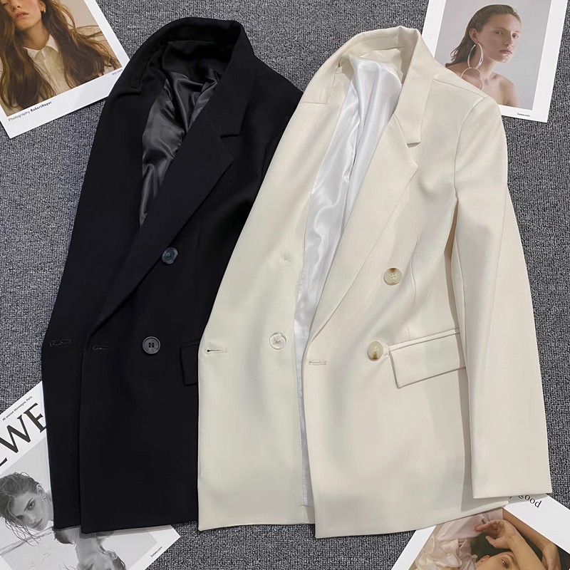 2025 Spring and Autumn New Korean-style Double-breasted Small Suit Women's Jacket Elegant High-end Sense Small Slimming Suit Trendy
