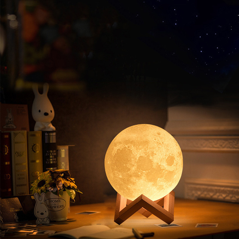 PVC moon light diy Starry Sky Moon light USB charging 3d night light LED table lamp atmosphere light remote control light Wholesale