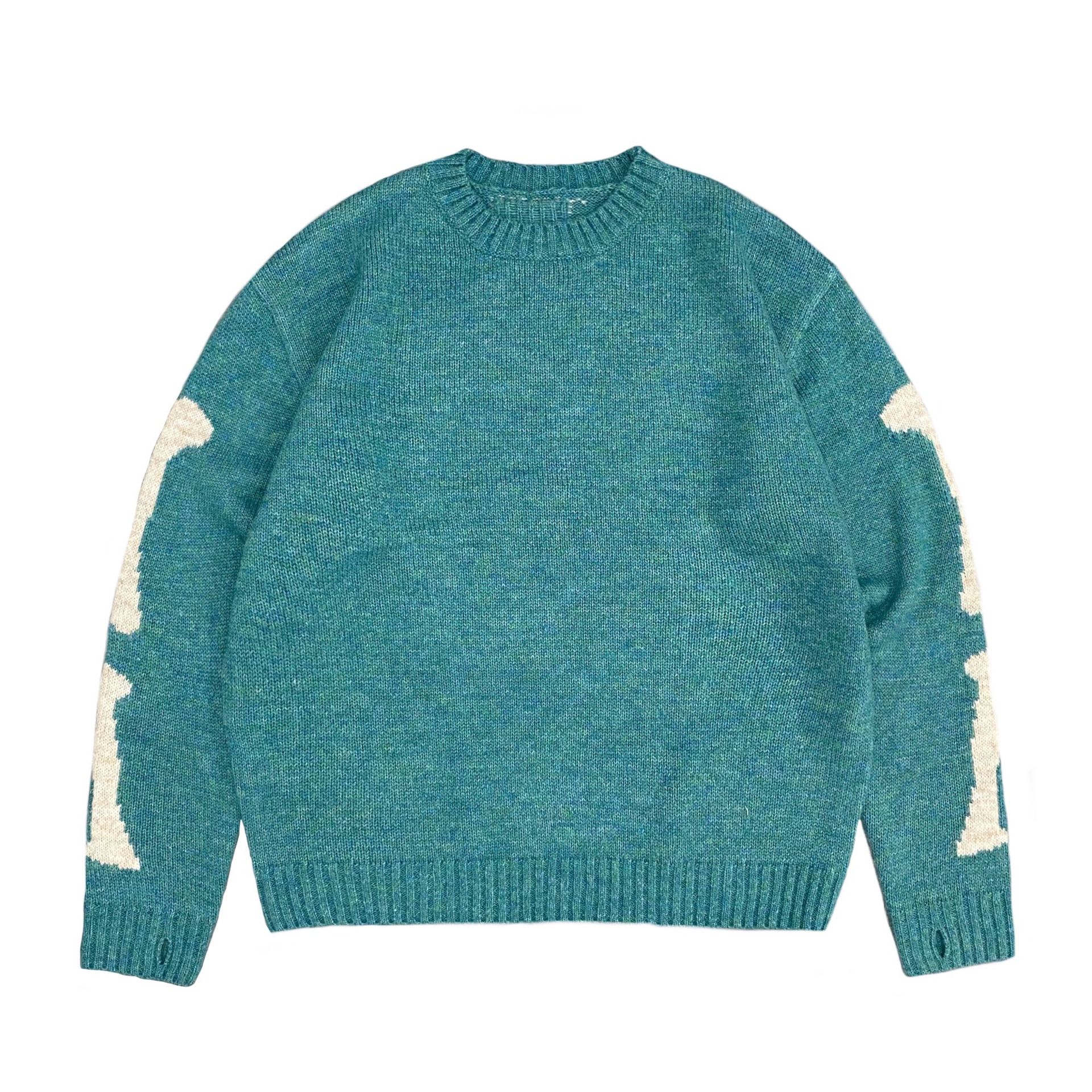 Kapital vintage Hirata Hiroshi Crewneck Loose Bone Skeleton Knitted Casual Sweater