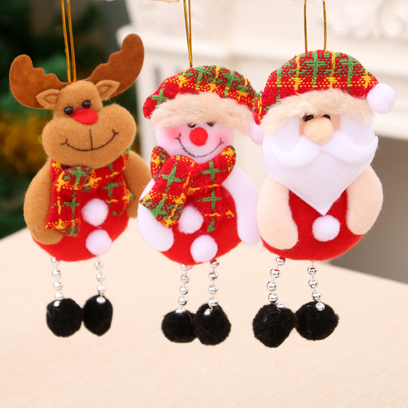 New Christmas tree accessories pendant Christmas doll Christmas decorations dancing fabric doll small hanging pendant gift