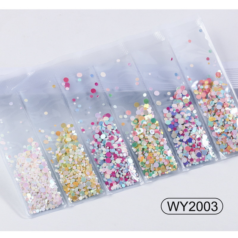 6-compartment bag nail art sequins candy color laser glitter patch face makeup stage makeup nail DIY jewelry wholesale