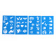 4 blue pattern templates